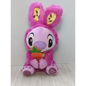 Disney Easter Angel as Bunny Pink 2024 plush Lilo & STITCH holding carrot